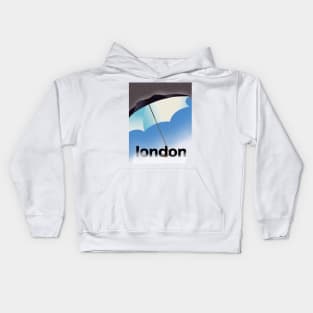 London Umbrella vacation poster Kids Hoodie